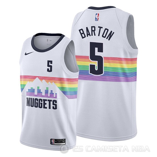 Camiseta Will Barton #5 Denver Nuggets Ciudad Edition Blanco - Haga un click en la imagen para cerrar